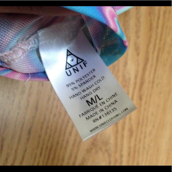 Rare UNIF Trippy Sheer Melt Plex Crop Top M/L - Picture 7 of 8